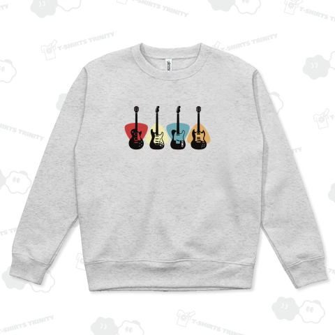 ギターアウトライン エレキギター_白