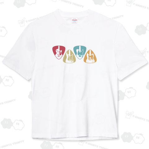 ギターピックデザイン エレキギター_白