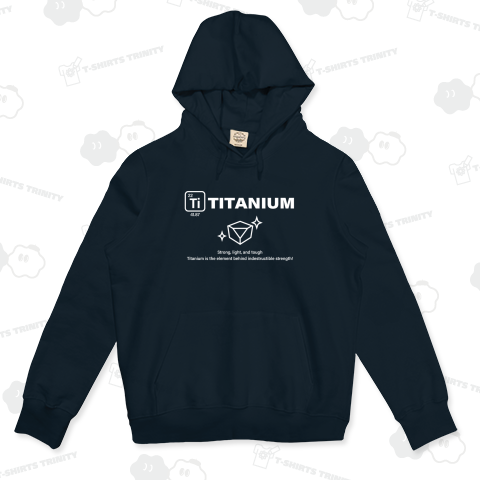 元素記号Ti・チタンのミニマル理科デザイン_黒