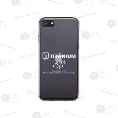 元素記号Ti・チタンのミニマル理科デザイン_黒