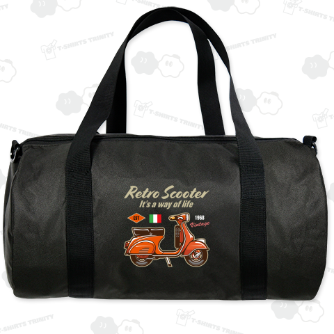 キャンディーカラーのゆるレトロスクーター_レッド_黒