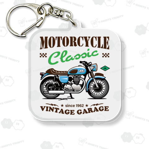 キャンディーカラーの旧車スタイル!レトロバイク_ブルー_白