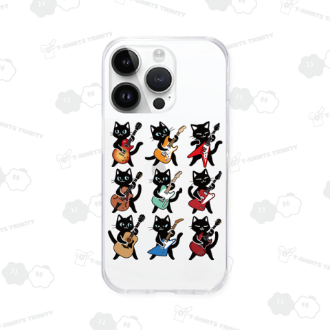 ギターを弾く猫を楽しめる演奏図鑑_黒猫