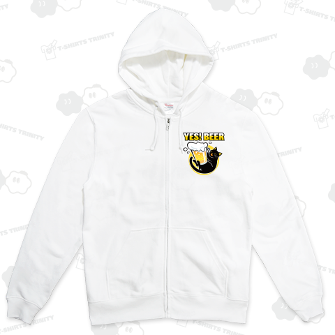 ビールに夢中な黒猫_big