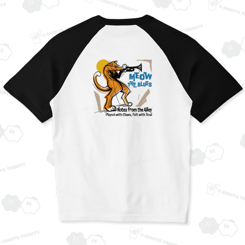 路地裏でブルースを奏でる猫_白(背面)