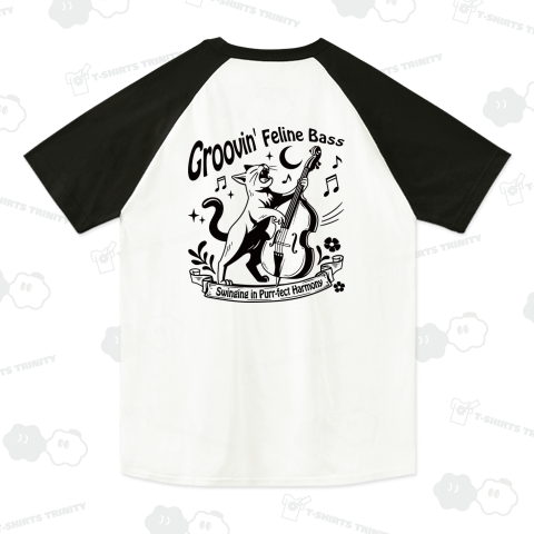 ベース弾いて歌うノリノリ猫_ブラックライン_両面