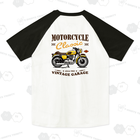 キャンディーカラーの旧車スタイル!レトロバイク_WH_イエロー(両面)