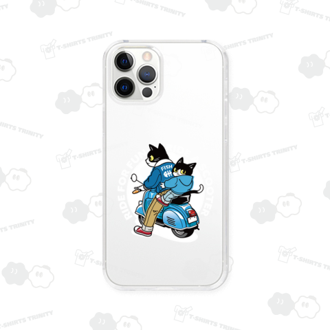 スクーターで風をきる猫たちの街さんぽ_ブルー