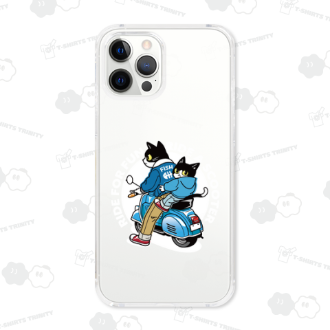 スクーターで風をきる猫たちの街さんぽ_ブルー