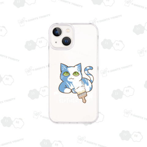 ペンキで衣替えするのんびり猫_BK