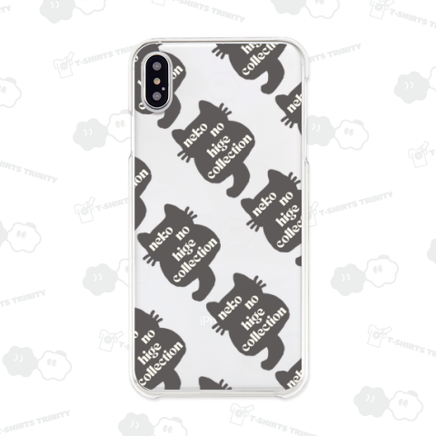 ねこのひげあつめ。グレーロゴ うしっぽねこ