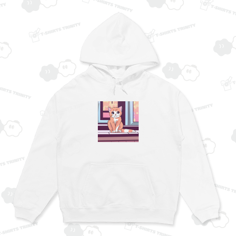 窓際に座るかわいいニャンコ