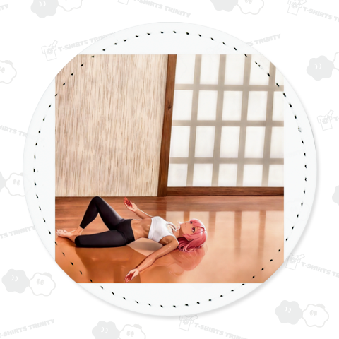 ヨガポーズ「横たわった合せきのポーズ」