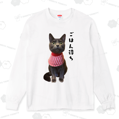 【文字変更可】ごはん待ちの猫