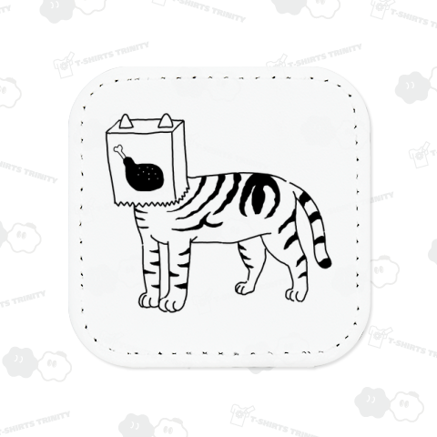 袋かぶり猫・アメリカンショートヘアー・フライドチキン