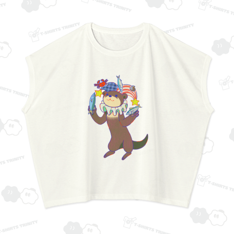 コツメカワウソのピエロジャグリング