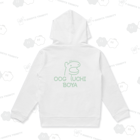 背中側にプリントされるOOGUCHIBOYA