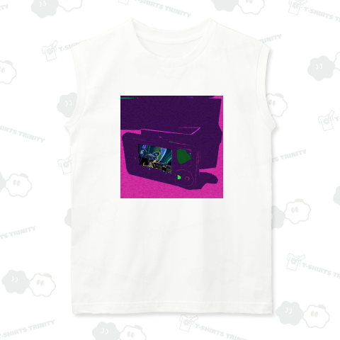 新型ポータブルゲーム機と犬のゲーム