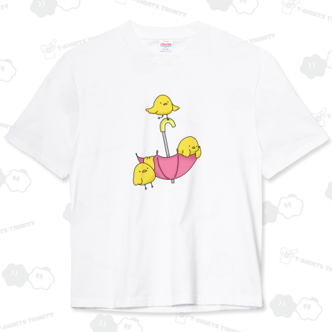 傘に乗るひよこ カラーver.