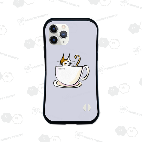 コーヒーカップに入った猫のフック