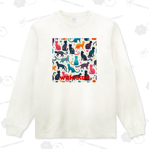 カラフルな猫模様