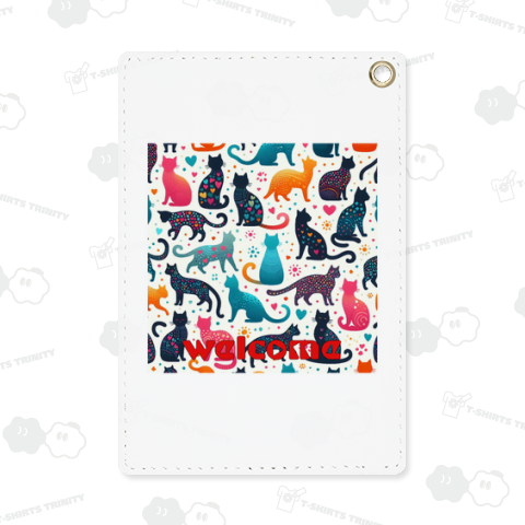 カラフルな猫模様