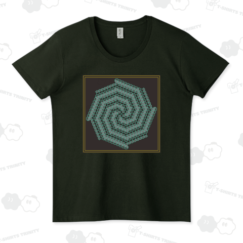 4回回転対称な螺旋テセレーション(Black)