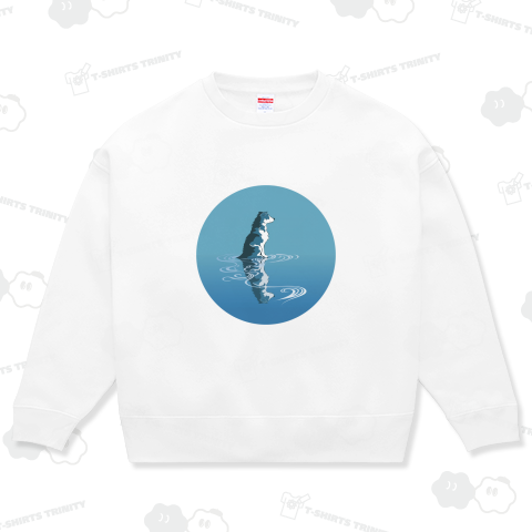 Zen Canines シリーズ - 瞑想する犬と水面の反射-1