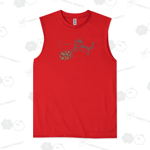 焼きそばを毛糸と間違えた猫