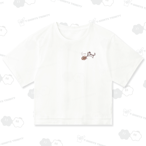 焼きそばを毛糸と間違えた猫