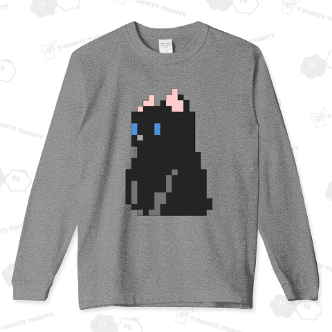 ドット絵のおすわり黒猫ちゃん