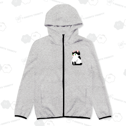 ドット絵のおすわりハチワレちゃん