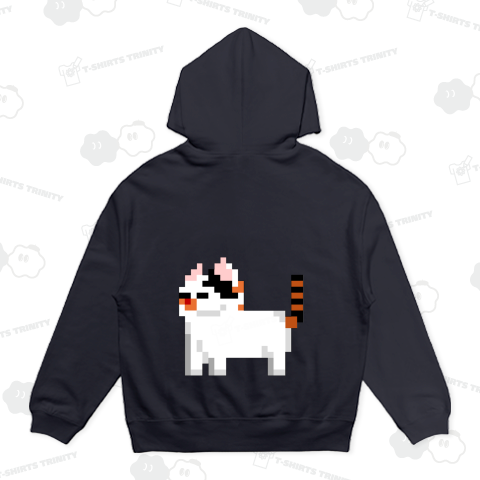 【バックプリント】ドット絵のトコトコ三毛猫ちゃん