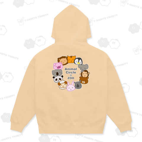 【バックプリント】どうぶつが円になった動物園