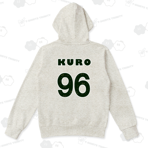 【バックプリント】黒猫のユニフォーム背番号「96」