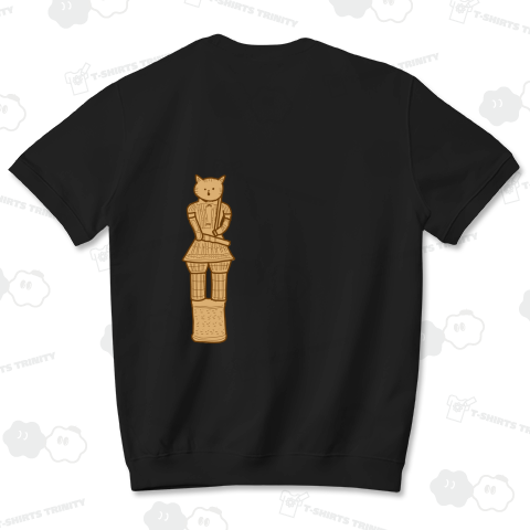 【バックプリント】国宝級、ねこはにわ 左側