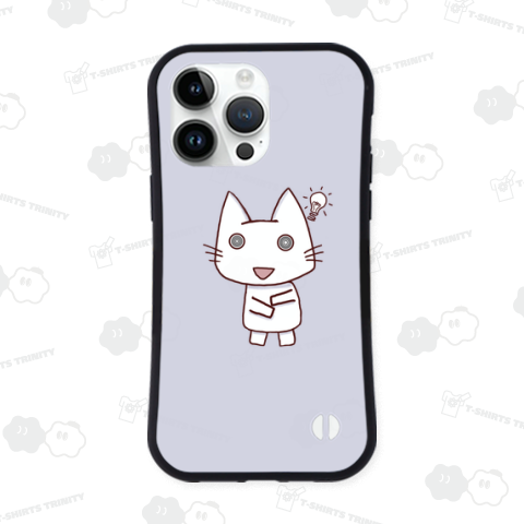 クマチビ屋公式 落書き風グルグル白猫チビちゃん ひらめいた