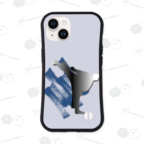 横蹴りシルエット ブラックグラデーション