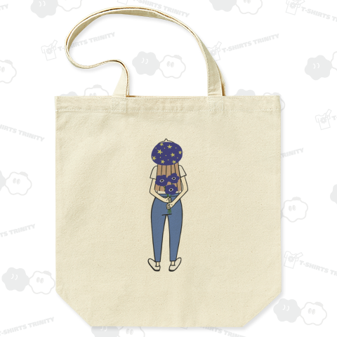 お花と空を見上げる女の子