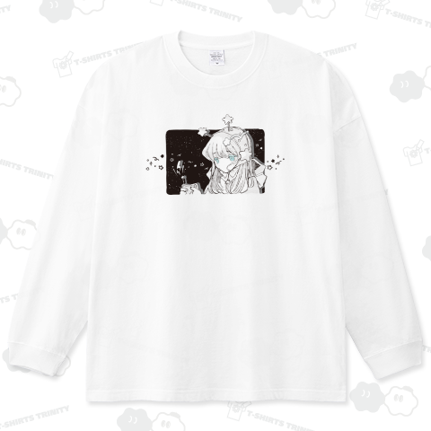 定期通信(ホワイト) ビッグシルエットロングTシャツ(5.6オンス)