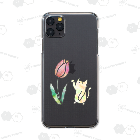 ねことチューリップ