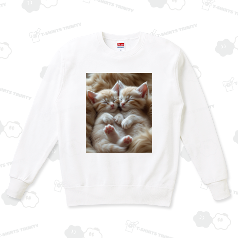 愛くるしい子猫と犬のアートTシャツ