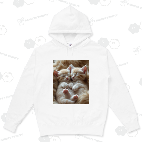 愛くるしい子猫と犬のアートTシャツ