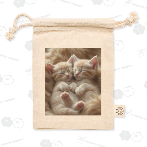 愛くるしい子猫と犬のアートTシャツ