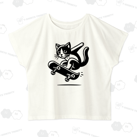 スケボーハチワレ猫