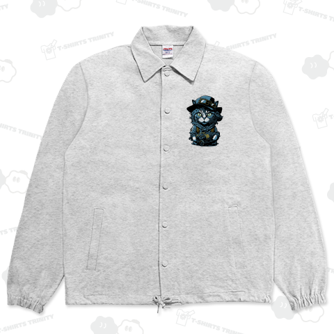 機械を持った帽子猫