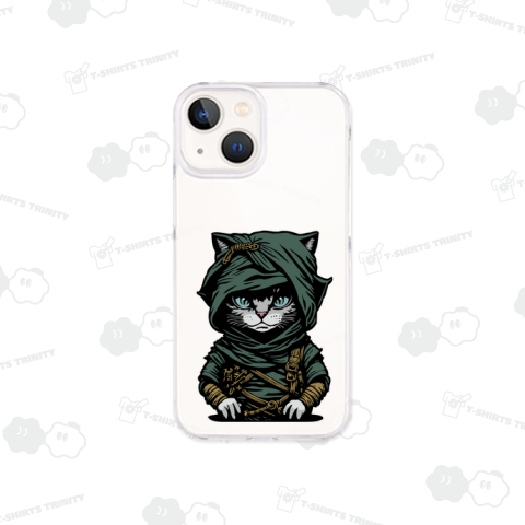 青い瞳の忍者猫