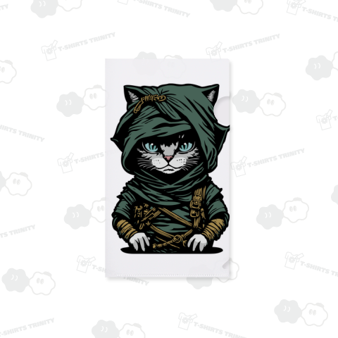 青い瞳の忍者猫