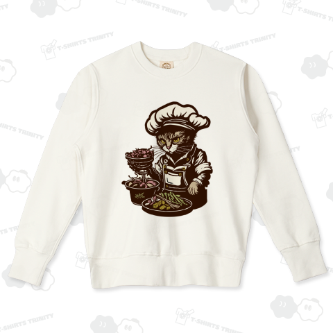 謎の料理を作るコック猫