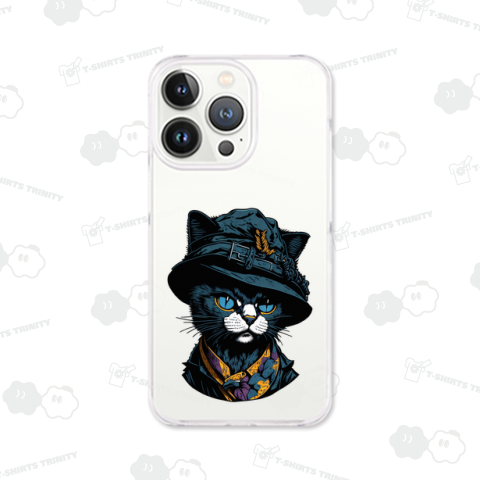 ブルーアイ帽子おしゃれ猫